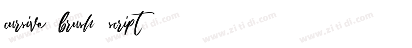cursive brush script字体转换